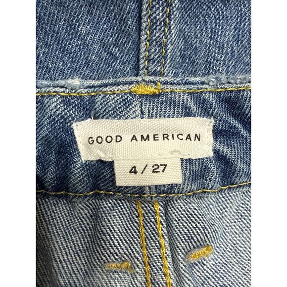 Good American Style GB999TFT Good Boy Jeans 32" Inseam Blue941 Women’s Size 4/27 - Picture 8 of 9